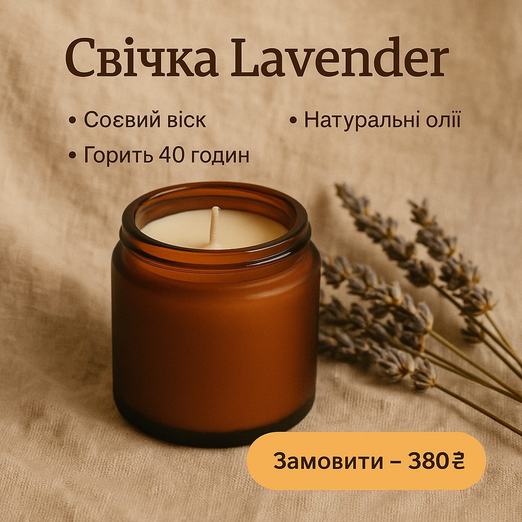 Photofy · свічка Lavender handmade