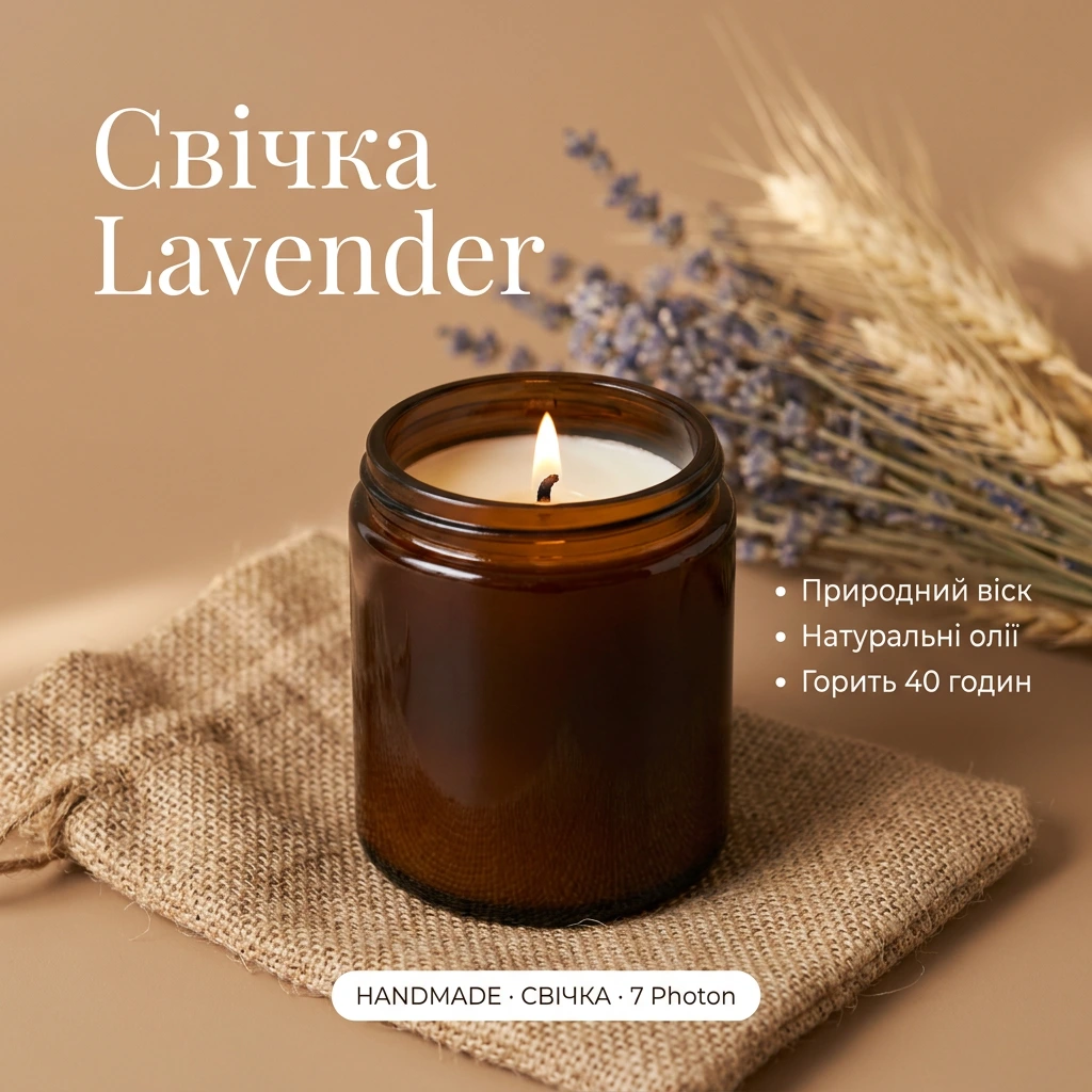 Photofy · свічка Lavender handmade